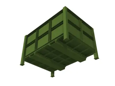 Steel track case 3D model