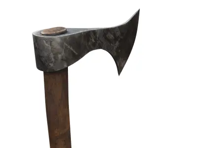 Ax Medieval Low-poly 3D model 3