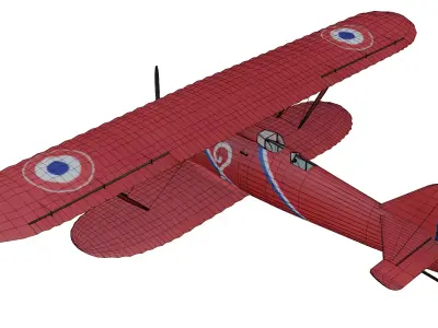 Breguet XIX Point D Interrogation Low-poly 3D model