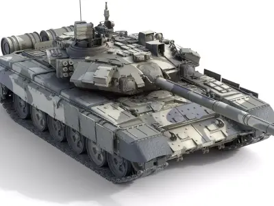 T90 A Tank Low-poly 3D model