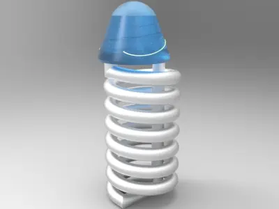 CFL spiral tube Free 3D model
