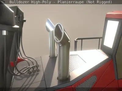 Bulldozer High-Poly - Planierraupe  - Not Rigged 3D model