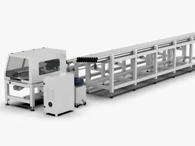 Automatic Pipe Cutting Machine 3D model