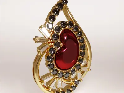 3d printable vintage pendant jewelry 3D print model