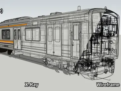 JR 205 Marchen Musashino TRAINCAB ONLY 3D model