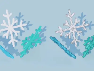 Stylized Cartoon Christmas Collection 3D model