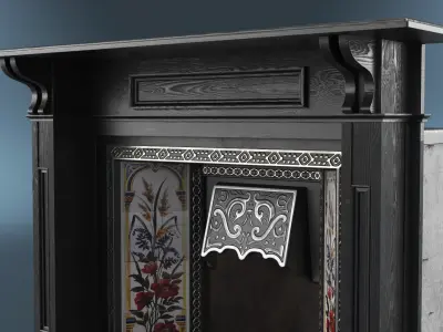 Classical Antique Fireplace 3D model