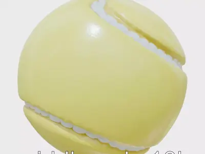 Durable Tennis Ball Model for High-Intensity Training Low-poly 3D model