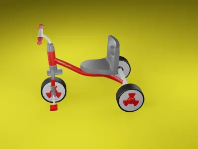 tricycle toy Low-poly 3D model