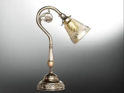 Antique Table Lamp 01 Low-poly 3D model