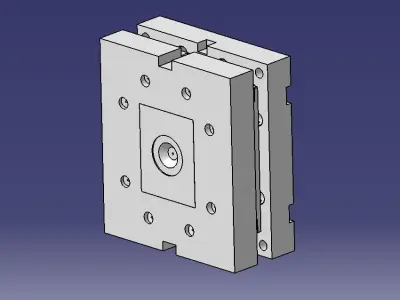 Basket Plastic injection mold with part 3D model