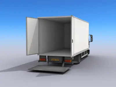 Medium Size Box Truck  Low-poly 3D model