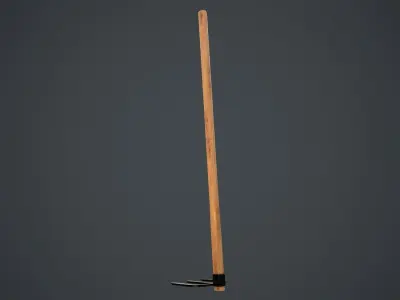 Hoe 1A Low-poly 3D model