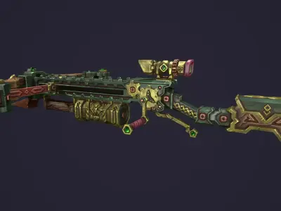 Dwarf crossbow Low-poly 3D model