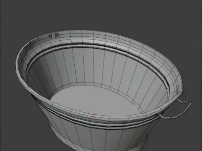 Rusty Farm Bucket 3D 3D model