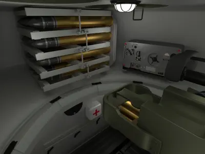 T34 85 with Interior HDRI Camo 3D model