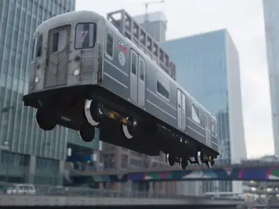 Subway Train - Metro Low-poly 3D model