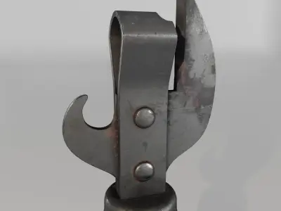 Can opener with LOD Low-poly 3D model