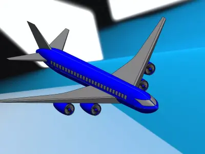 Airplane in Solidworks 3D model