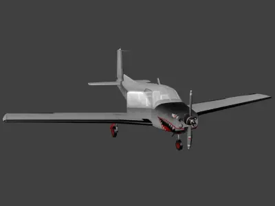 SIAI Marchetti S 205R Free low-poly 3D model