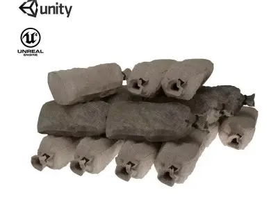 Sandbag pack of sandbags 3D model