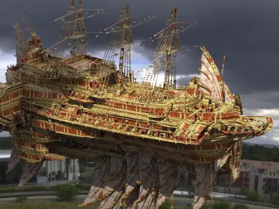 Caribbean Colonel Airship 3D model