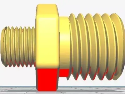 Threaded Union ASME 3D model