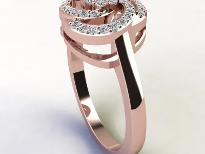 CM Fancy Woman Ring 3d Print Model 3D print model purchase