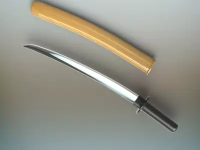 Sword samurai Low-poly 3D model shop