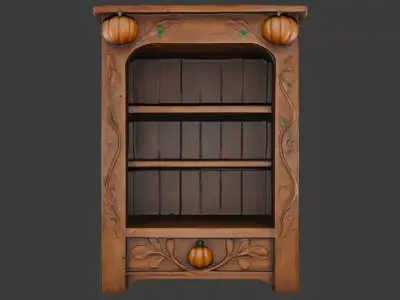 Pumpkin Vine Bookshelf 3D model