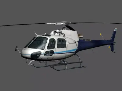 Helicopter Low-poly 3D model 6