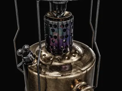 Camping Gas Stove Low-poly 3D model