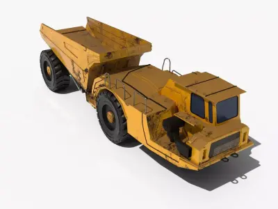 Underground Mining Dump Truck Low-poly 3D model purchase