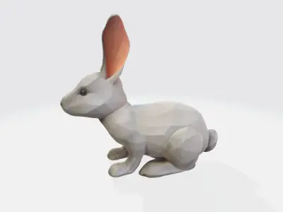 Lowpoly rabbit Low-poly 3D model