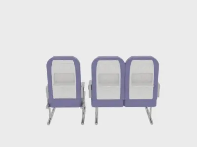 Plane Seat With Tray  3D model