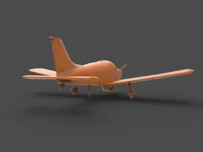 Airplane T orange 3D print model