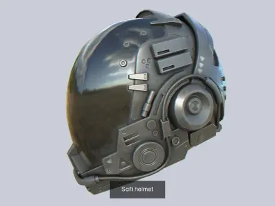 Scifi helmet collection 3D Model Pack