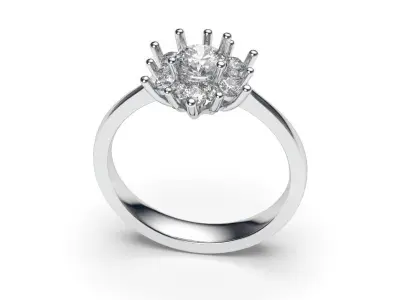 solitaire with ring sizes  9 part S94 3D print model