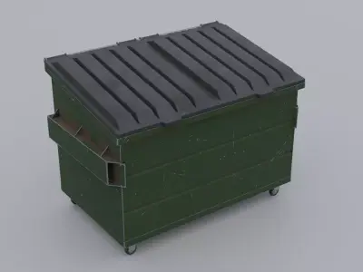 Front Load Container Low-poly 3D model
