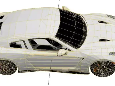 Nissan GT R 2023 Low Poly Sports Car Performance Model Low-poly 3D model
