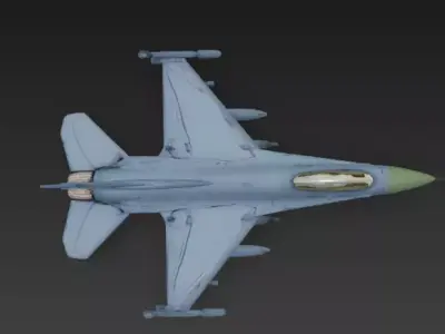 Modern Strike Fighter Jet 3D Model Military Aircraft Low-poly 3D model