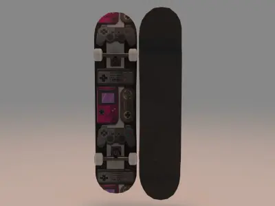 Arcade Gamepad Skateboard Skate 3D model