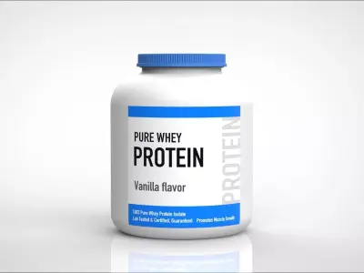 protein bottle 3D model