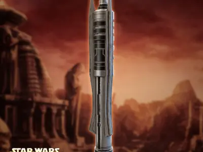 Darth Revan Lightsaber 3D Model Lowpoly Low-poly 3D model