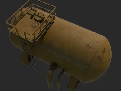 Oil Tank Low-poly 3D model get