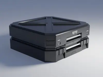 Sci-Fi Crate 5 - v2 Low-poly 3D model
