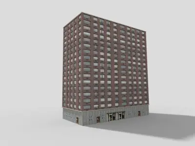 Residential Building Low-poly 3D model