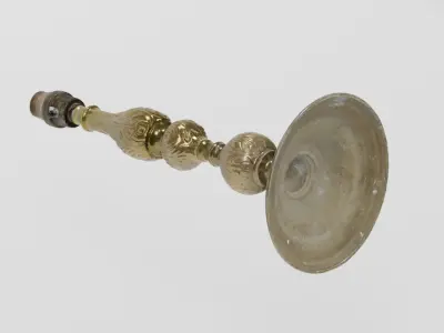 Brass Lamp Victorian Medium  photogrammetry scan PBR 4K textures Low-poly 3D model