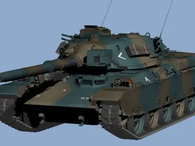 JGSDF Type74G Tank 3D model