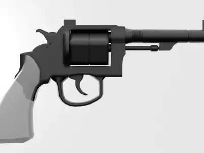 Single Action Revolver Free 3D model